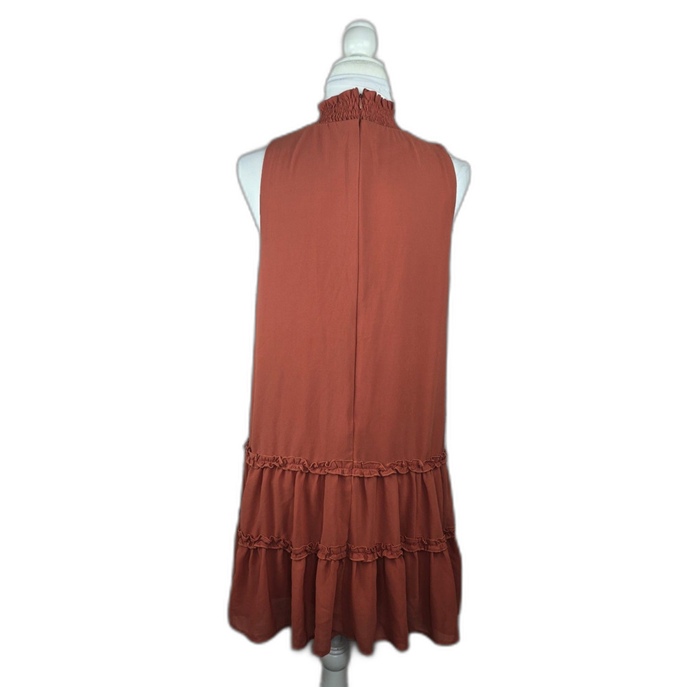 Entro Solid Tiered Ruffle High Neck Lightweight M… - image 3